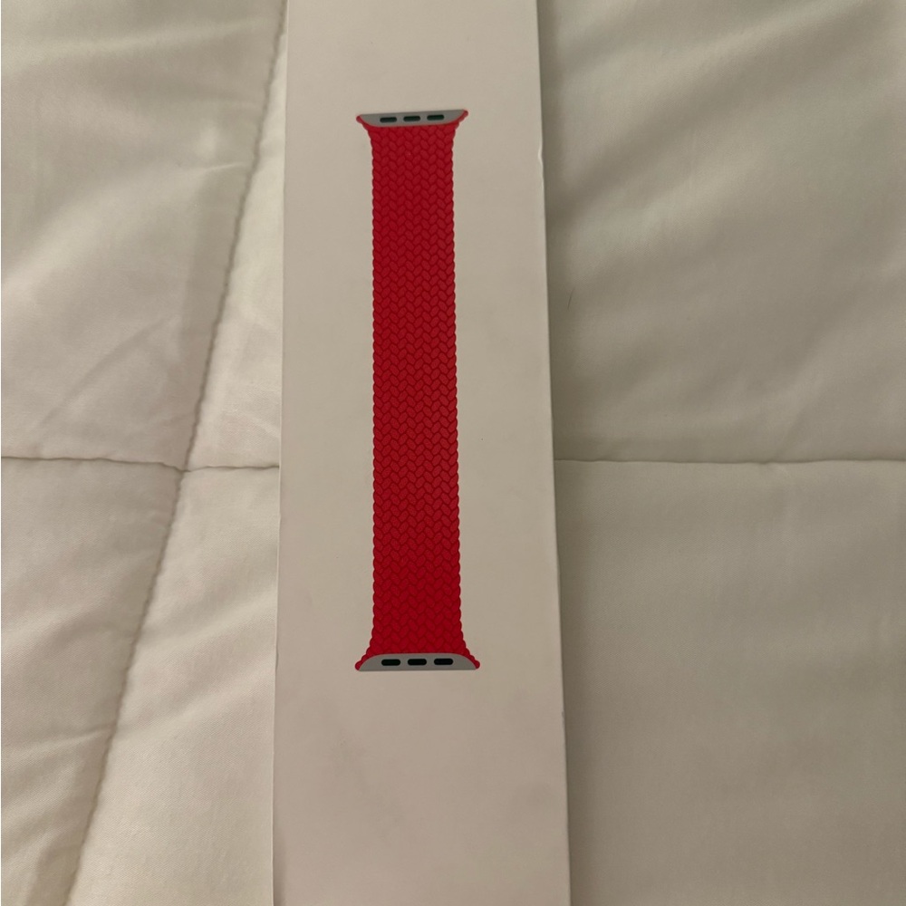 Apple Watch Braided Solo Loop Band in Red Size 4